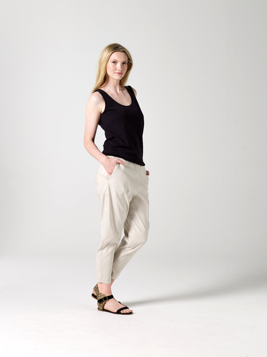 Elastic-Waist Pants